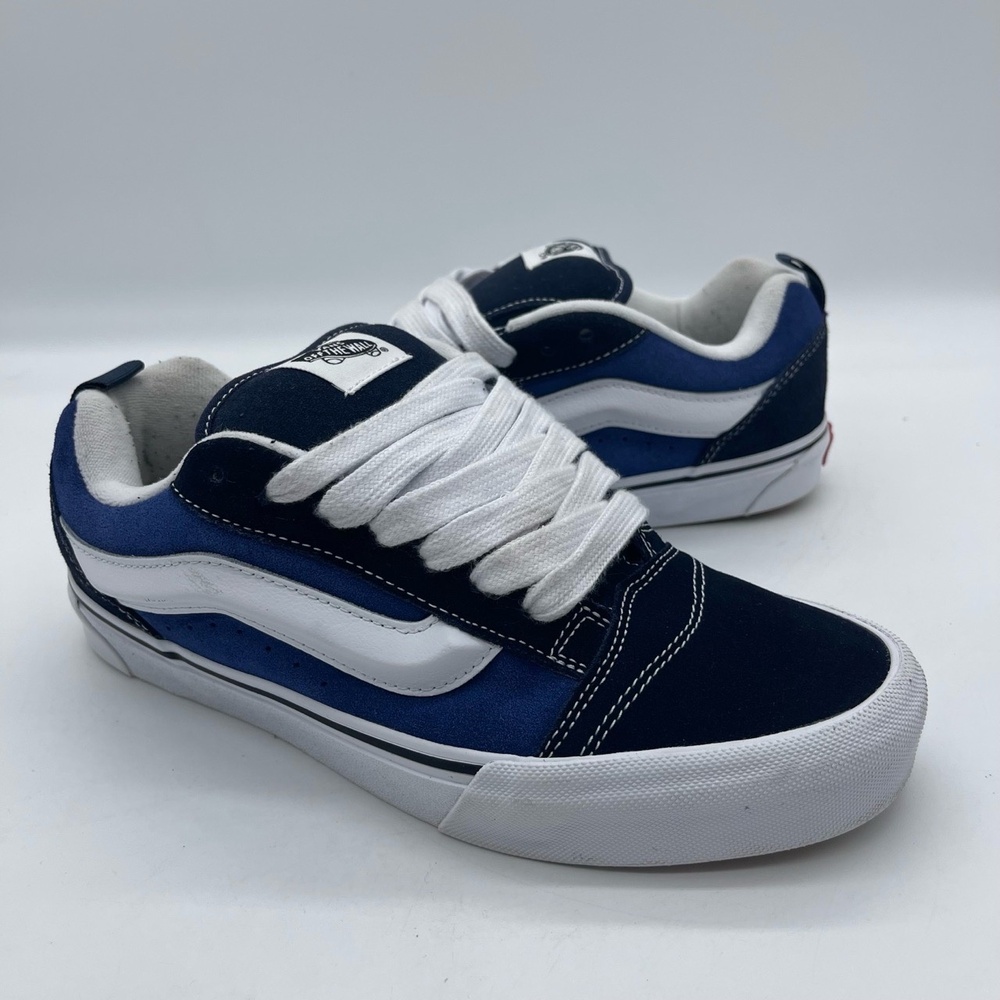 Vans Knu Skool‎ 500714 Men's Size 9 Skate Shoes Blue White Fat Tongue Sneakers